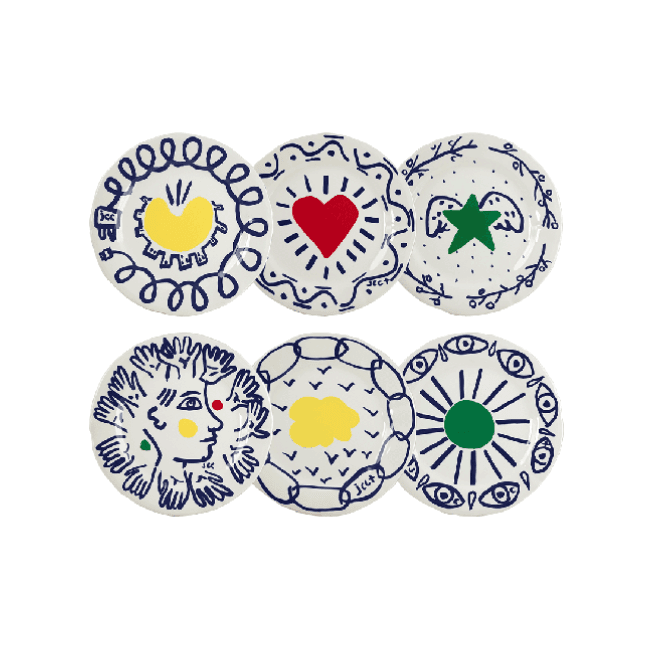 L'ARCHIPEL SENTIMENTAL - 6 assiettes à dessert